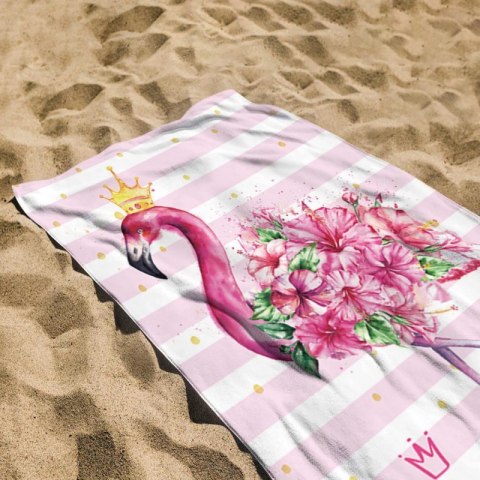 Ręcznik plażowy prostokątny FLAMIG Z KORONĄ 150x70 REC54WZ12 Ręcznik plażowy prostokątny FLAMIG Z KORONĄ 150x70 REC54WZ12