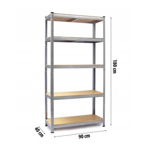 Regał magazynowy, garażowy 5-poziomowy SZ35CZ Regał magazynowy, garażowy 5-poziomowy SZ35CZ