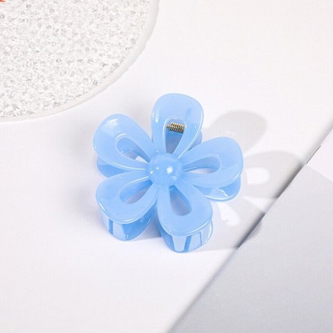 Spinka do włosów klamra niebieska XL kwiat 6,5 x 7cm SP276N Spinka do włosów klamra niebieska XL kwiat 6,5 x 7cm SP276N