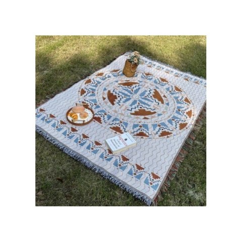 Koc BOHO pleciony, narzuta dwustronny frędzle 130x180cm KOC15WZ3 Koc BOHO pleciony, narzuta dwustronny frędzle 130x180cm KOC15WZ3