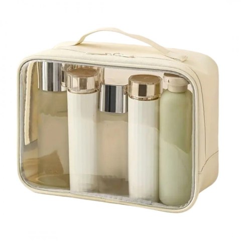Kosmetyczka organizer na kosmetyki kremowa 26x20x11cm KS105WZ3 Kosmetyczka organizer na kosmetyki kremowa 26x20x11cm KS105WZ3