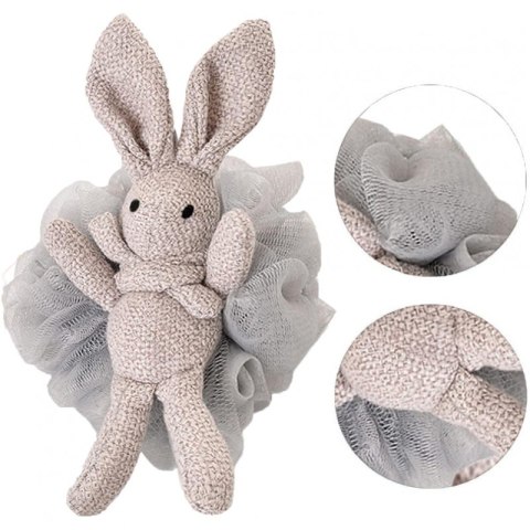 Szczotka gąbka do mycia ciała BUNNY na mokro XL 15cm falbanki GB10SZ Szczotka gąbka do mycia ciała BUNNY na mokro XL 15cm falbanki GB10SZ