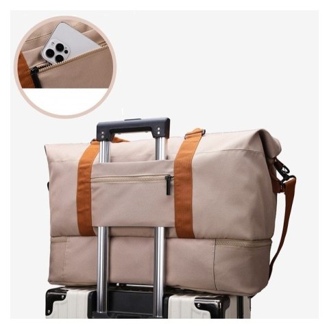 Zestaw Torba podróżna dwukomorowa z kosmetyczka 51x25x39cm T263SZ Zestaw Torba podróżna dwukomorowa z kosmetyczka 51x25x39cm T263SZ