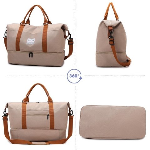 Zestaw Torba podróżna dwukomorowa z kosmetyczka 51x25x39cm T263SZ Zestaw Torba podróżna dwukomorowa z kosmetyczka 51x25x39cm T263SZ