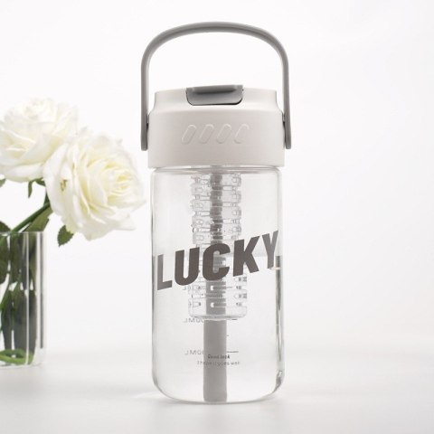 Butelka, bidon na wodę z koszyczkiem i słomką 800 ML Lucky BD36 Butelka, bidon na wodę z koszyczkiem i słomką 800 ML Lucky BD36