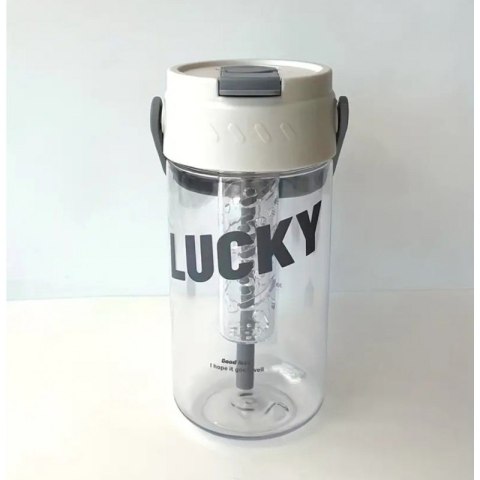 Butelka, bidon na wodę z koszyczkiem i słomką 800 ML Lucky BD36 Butelka, bidon na wodę z koszyczkiem i słomką 800 ML Lucky BD36