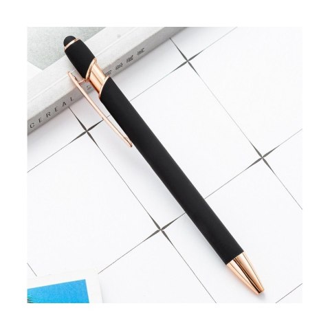 Długopis metalowy, tusz czarny, touch pen soft touch czerń DL01 Długopis metalowy, tusz czarny, touch pen soft touch czerń DL01