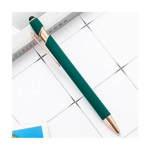 Długopis metalowy, tusz czarny, touch pen soft touch zieleń DL03 Długopis metalowy, tusz czarny, touch pen soft touch zieleń DL03