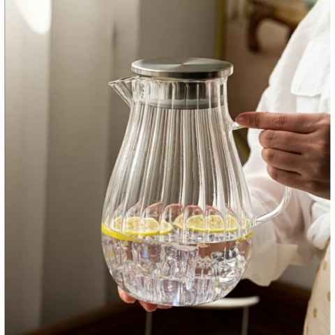 Dzbanek z falowanymi ściankami i uchwytem z pokrywką 1700 ml 1szt DZ05 Dzbanek z falowanymi ściankami i uchwytem z pokrywką 1700 ml 1szt DZ05