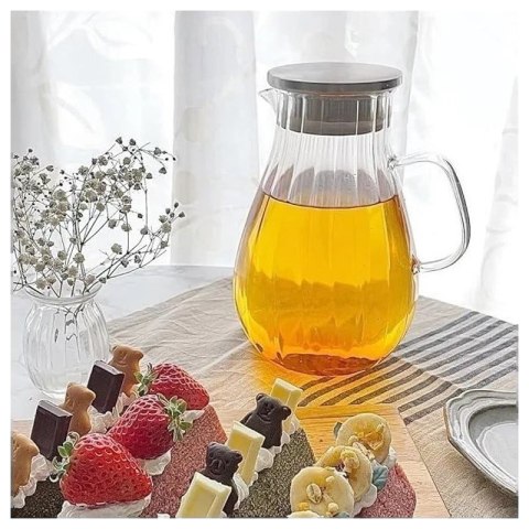 Dzbanek z falowanymi ściankami i uchwytem z pokrywką 1700 ml 1szt DZ05 Dzbanek z falowanymi ściankami i uchwytem z pokrywką 1700 ml 1szt DZ05