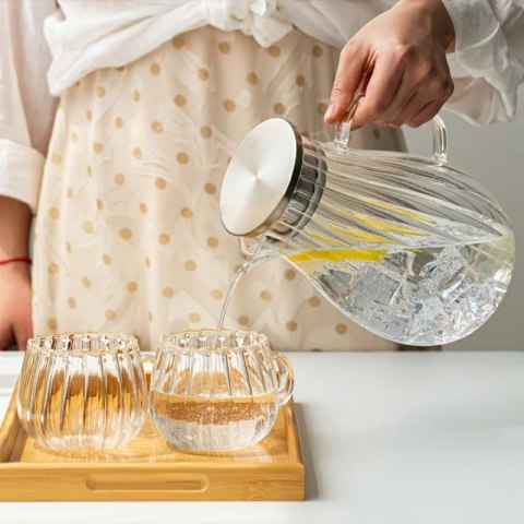 Dzbanek z falowanymi ściankami i uchwytem z pokrywką 1700 ml 1szt DZ05 Dzbanek z falowanymi ściankami i uchwytem z pokrywką 1700 ml 1szt DZ05