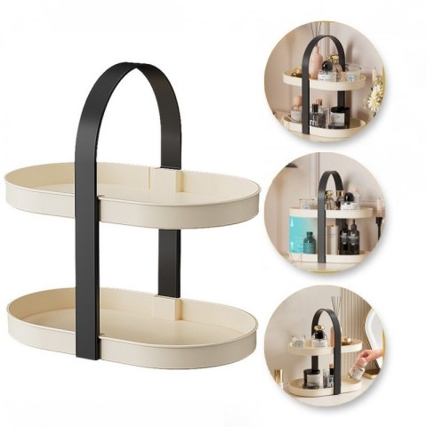 Ekskluzywny stojak do przechowywania, ekspozycji 2 poziomowy na blat do łazienki AESTHETIC STYLE CB57 Ekskluzywny stojak do przechowywania, ekspozycji 2 poziomowy na blat do łazienki AESTHETIC STYLE CB57
