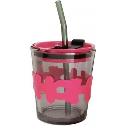 Kubek z kolorowego szkła na Kawę Herbatę ze słomką i zamknięciem 300 ML CUP13 Kubek z kolorowego szkła na Kawę Herbatę ze słomką i zamknięciem 300 ML CUP13