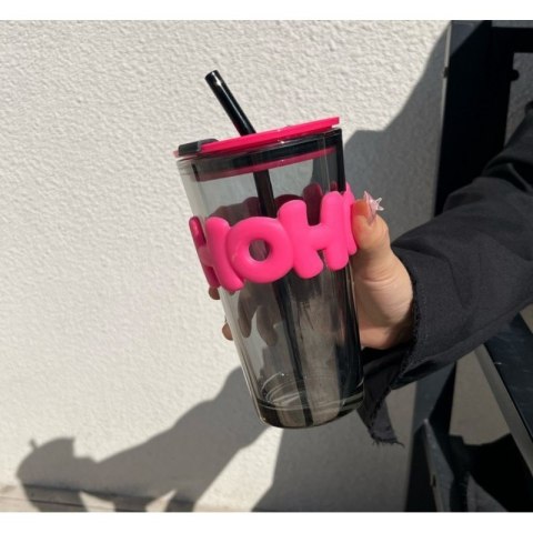 Kubek z kolorowego szkła na Kawę Herbatę ze słomką i zamknięciem 400 ML CUP14 Kubek z kolorowego szkła na Kawę Herbatę ze słomką i zamknięciem 400 ML CUP14