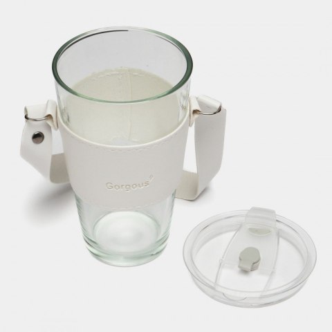 Kubek ze szkła na Kawę Herbatę ze słomką i zamknięciem 450 ML CUP09B Kubek ze szkła na Kawę Herbatę ze słomką i zamknięciem 450 ML CUP09B