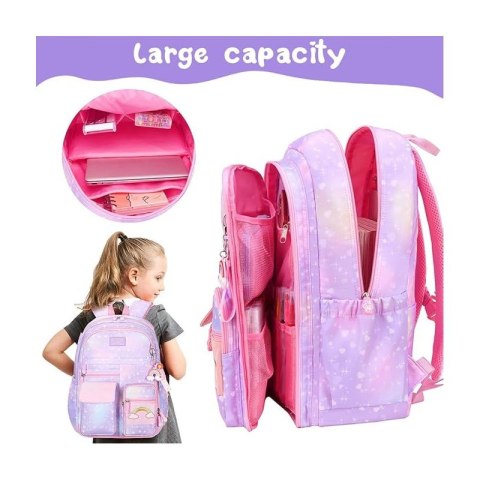Plecak RAINBOW sweet szkolny uniwersalny z brelokiem, kieszonki PL161 Plecak RAINBOW sweet szkolny uniwersalny z brelokiem, kieszonki PL161