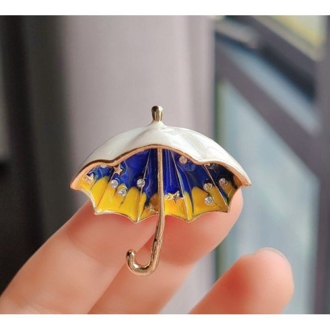 Broszka ozdobna kryształki PARASOL BZ160 Broszka ozdobna kryształki PARASOL BZ160