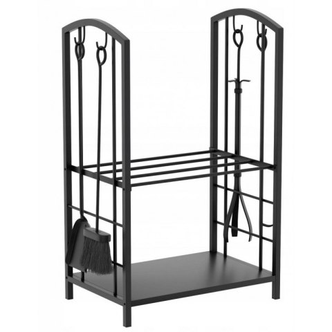 Stojak, Kosz metalowy na drewno kominkowe z akcesoriami 73x40x30cm SND05 Stojak, Kosz metalowy na drewno kominkowe z akcesoriami 73x40x30cm SND05