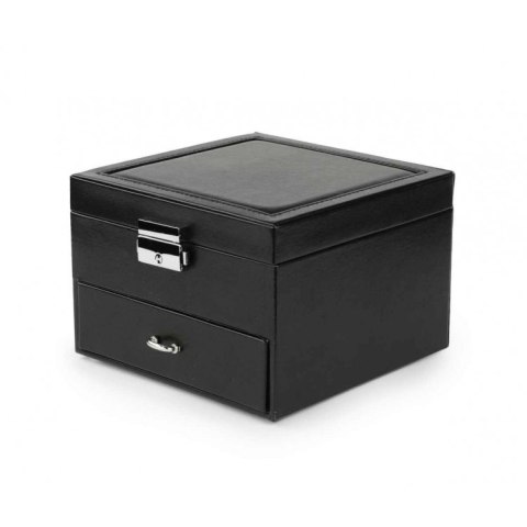 Szkatułka kuferek etui organizer na biżuterię czarna PD148CZ Szkatułka kuferek etui organizer na biżuterię czarna PD148CZ