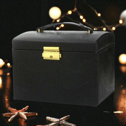 Szkatułka na biżuterię kuferek etui organizer pudełko PD102CZ Szkatułka na biżuterię kuferek etui organizer pudełko PD102CZ