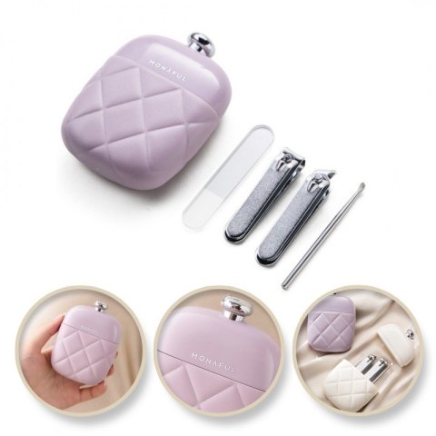 Zestaw akcesoriów etui do paznokci manicure fioletowy 9,5cmx7cm AK10FIO Zestaw akcesoriów etui do paznokci manicure fioletowy 9,5cmx7cm AK10FIO