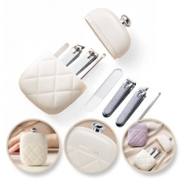 Zestaw akcesoriów etui do paznokci manicure kremowy 9,5cmx7cm AK10K