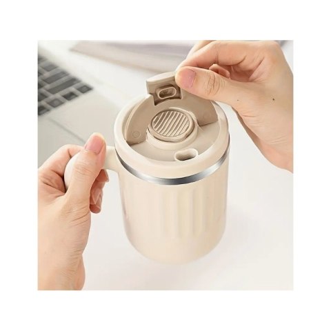 DUŻY POJEMNY KUBEK TERMICZNY ze słomką 480 ml TERMOS zamykany COFFE CUP17BR DUŻY POJEMNY KUBEK TERMICZNY ze słomką 480 ml TERMOS zamykany COFFE CUP17BR