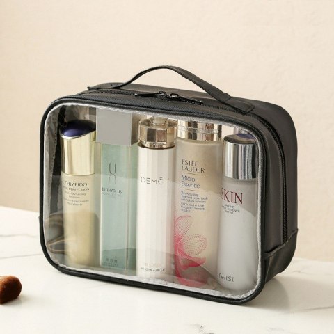 Kosmetyczka organizer na kosmetyki czarna 26x20x11cm KS105WZ1 Kosmetyczka organizer na kosmetyki czarna 26x20x11cm KS105WZ1