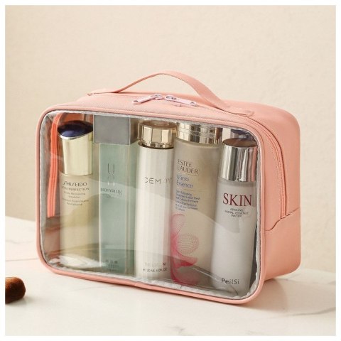 Kosmetyczka organizer na kosmetyki różowa 26x20x11cm KS105WZ2 Kosmetyczka organizer na kosmetyki różowa 26x20x11cm KS105WZ2
