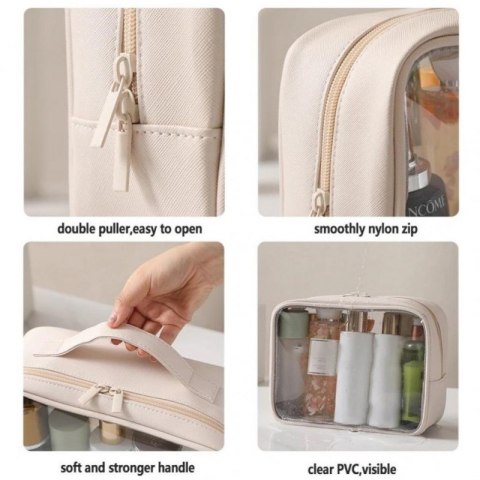 Kosmetyczka organizer na kosmetyki różowa 26x20x11cm KS105WZ2 Kosmetyczka organizer na kosmetyki różowa 26x20x11cm KS105WZ2