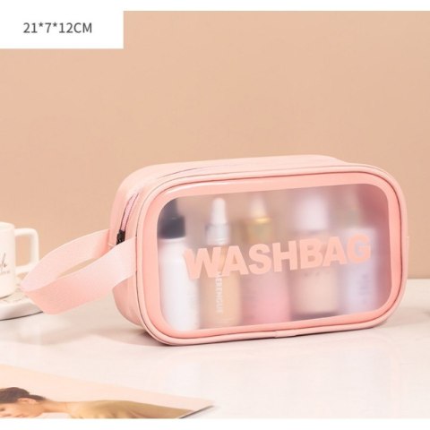 Kosmetyczka zestaw 3w1 przenośna kuferek 3 rozmiary etui pudrowy róż KS83R Kosmetyczka zestaw 3w1 przenośna kuferek 3 rozmiary etui pudrowy róż KS83R