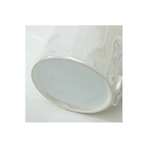 Kubek ceramiczny biały perłowy z różową kokardą 350ml 1szt CUP23 Kubek ceramiczny biały perłowy z różową kokardą 350ml 1szt CUP23