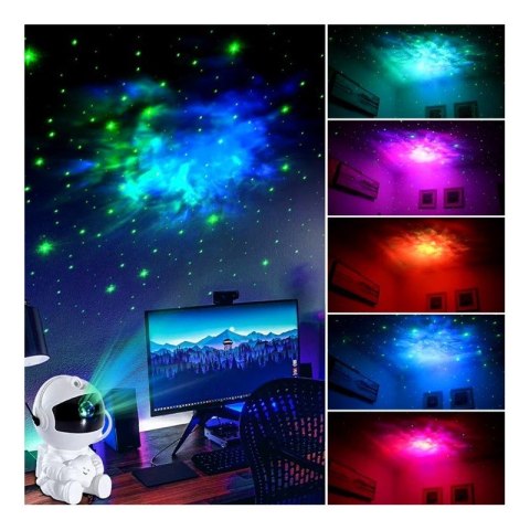 Projektor Gwiazd Nieba LED Astronauta Lampka Nocna na pilot, 21,5 cm LAMP42 Projektor Gwiazd Nieba LED Astronauta Lampka Nocna na pilot, 21,5 cm LAMP42