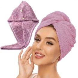 Ręcznik kapturek do włosów beżowy 65 x 25 cm REC52WZ3