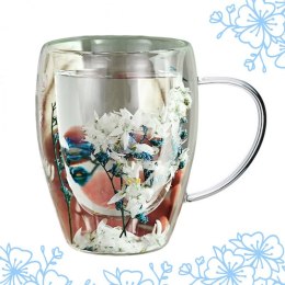 Szklanka termiczna z kwiatami w środku 300ml 1szt - SZK138