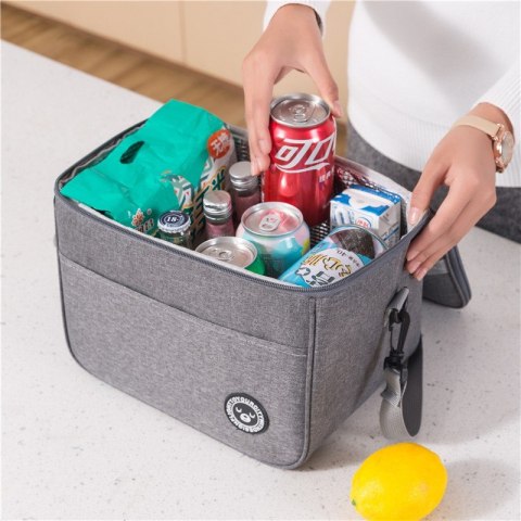 Torba termiczna do przenoszenia żywności LUNCH BOX 29x20x21cm KP04SZ Torba termiczna do przenoszenia żywności LUNCH BOX 29x20x21cm KP04SZ