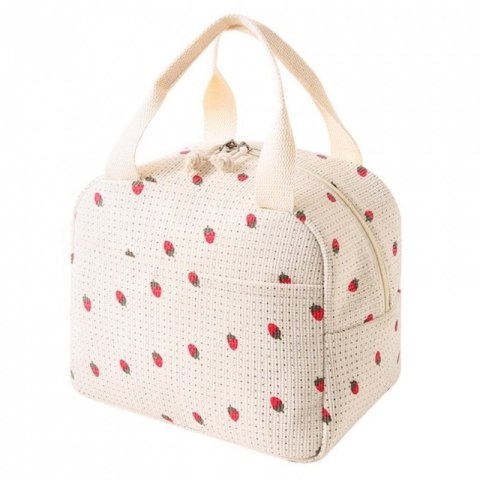 Torba termiczna do przenoszenia żywności LUNCH BOX truskawki 26x21x18cm PJM42 Torba termiczna do przenoszenia żywności LUNCH BOX truskawki 26x21x18cm PJM42