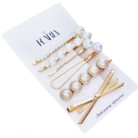 Zestaw 6 sztuk Eleganckich złotych wsuwek do włosów SP206 Zestaw 6 sztuk Eleganckich złotych wsuwek do włosów SP206