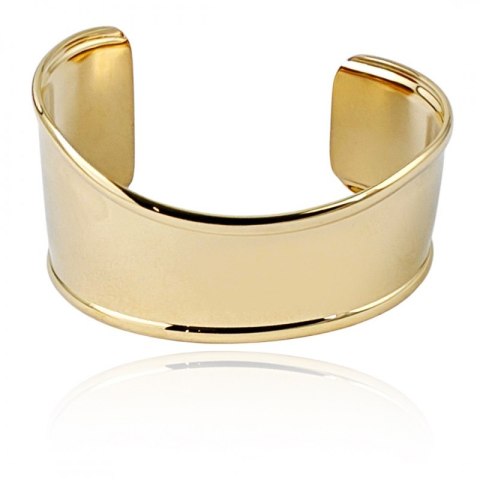 Bransoletka na rękę stal chirurgiczna pozłacana 14k złotem, regulowana BST1538