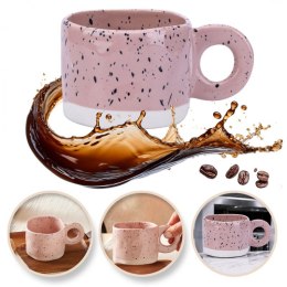 Ceramiczny, nakrapiany kubek z uchem 275 ml Szkliwiony CUP29