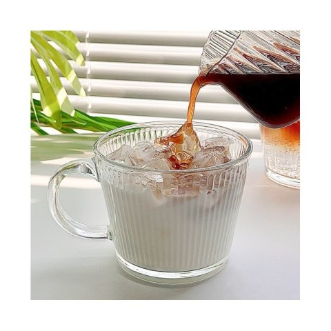 Filiżanka szklanka ryflowana duża 400 ml 1szt SZK156 Filiżanka szklanka ryflowana duża 400 ml 1szt SZK156