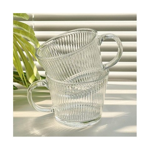 Filiżanka szklanka ryflowana duża 400 ml 1szt SZK156 Filiżanka szklanka ryflowana duża 400 ml 1szt SZK156