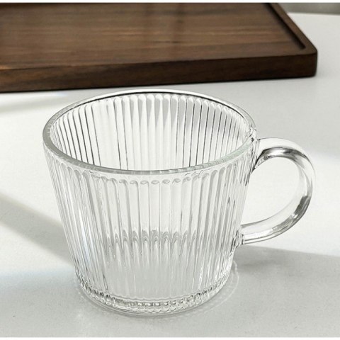 Filiżanka szklanka ryflowana duża 400 ml 1szt SZK156 Filiżanka szklanka ryflowana duża 400 ml 1szt SZK156