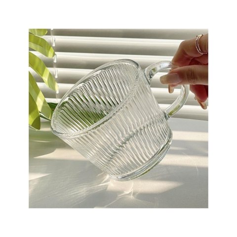 Filiżanka szklanka ryflowana duża 400 ml 1szt SZK156 Filiżanka szklanka ryflowana duża 400 ml 1szt SZK156