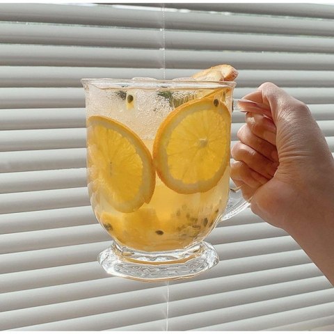 Filiżanka szklanka ryflowana duża 500 ml 1szt SZK159 Filiżanka szklanka ryflowana duża 500 ml 1szt SZK159