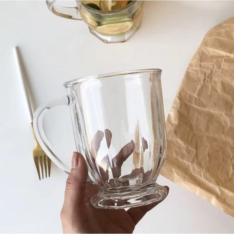 Filiżanka szklanka ryflowana duża 500 ml 1szt SZK159 Filiżanka szklanka ryflowana duża 500 ml 1szt SZK159