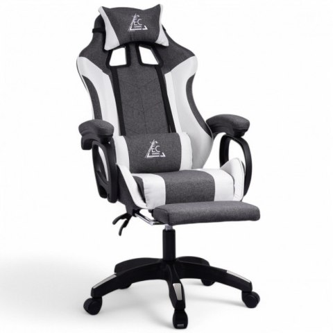 Fotel gamingowy obrotowy LevelUp z podnóżkiem i poduszką masującą KO29GRAF Fotel gamingowy obrotowy LevelUp z podnóżkiem i poduszką masującą KO29GRAF