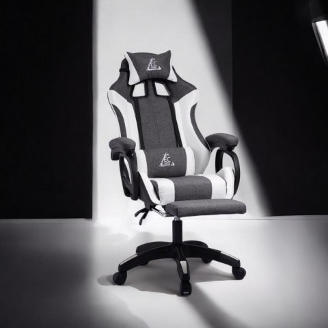 Fotel gamingowy obrotowy LevelUp z podnóżkiem i poduszką masującą KO29GRAF Fotel gamingowy obrotowy LevelUp z podnóżkiem i poduszką masującą KO29GRAF
