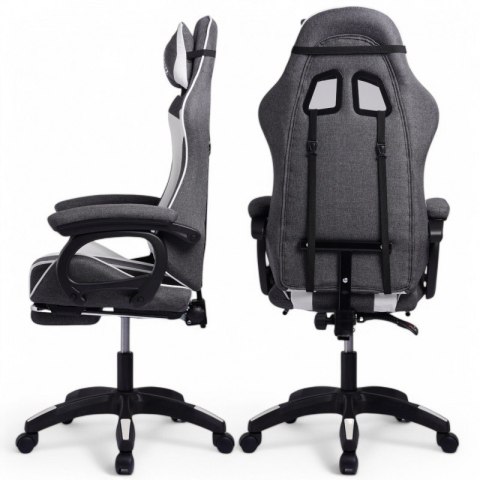 Fotel gamingowy obrotowy LevelUp z podnóżkiem i poduszką masującą KO29SZ Fotel gamingowy obrotowy LevelUp z podnóżkiem i poduszką masującą KO29SZ