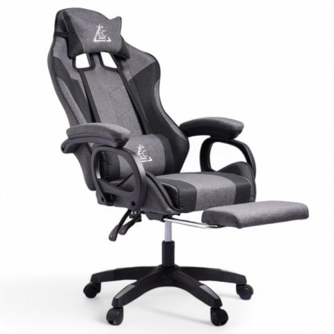 Fotel gamingowy obrotowy LevelUp z podnóżkiem i poduszką masującą KO29SZ Fotel gamingowy obrotowy LevelUp z podnóżkiem i poduszką masującą KO29SZ